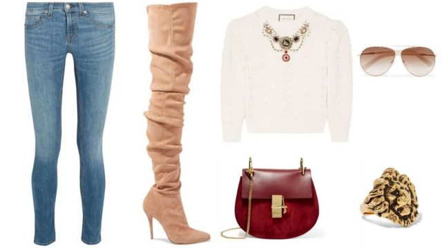 إطلالات أنيقة بالجزم العالية فوق الركبة لهذا الموسم