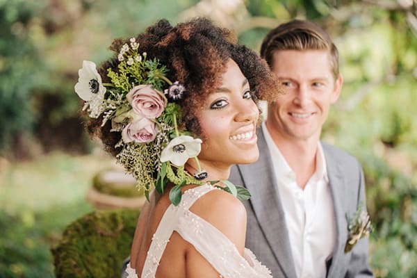 تسريحات الشعر الخشن للعرائس