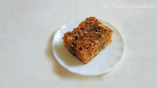 كيفية إعداد بسبوسة اليقطين بالمكسرات