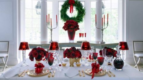 ديكورات موائد الطعام لموسم الاحتفالات