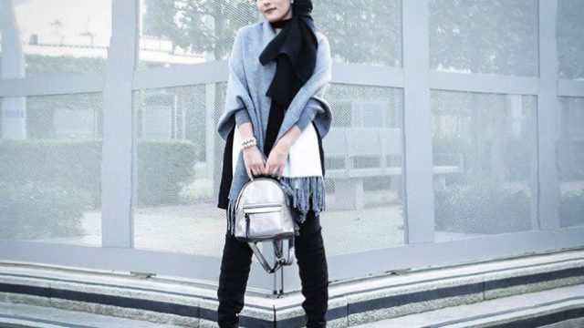 البونشو لإطلالة دافئة وأنيقة هذا الشتاء