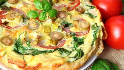 خطوات تجهيز كيش بالخضار