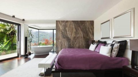 أفكار ديكور غرفة النوم والحمام المتصلين