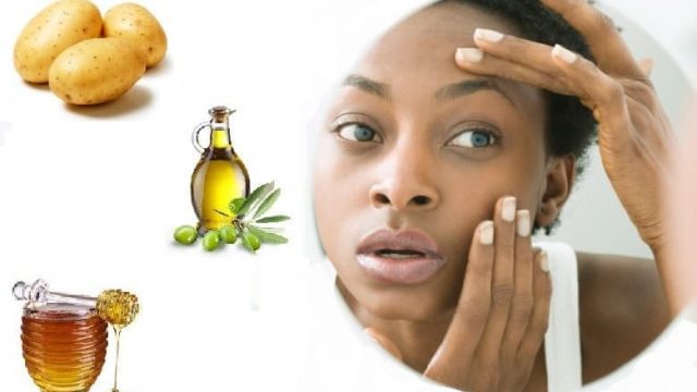قناع العسل والبطاطا والزيت للتخلص من الدوائر الداكنة حول العينين