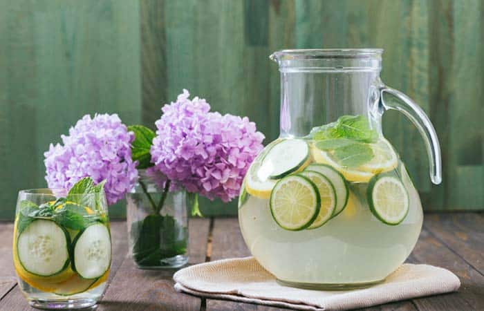 ماء الخيار بالأعشاب