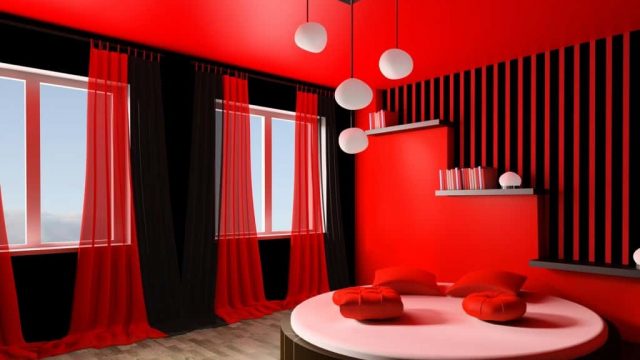 بالصور: غرف نوم بألوان جريئة