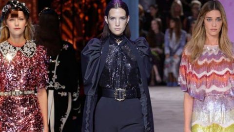 أزياء مشكوكة بالترتر البراق لصيف 2017