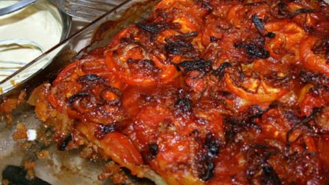 وصفة مسقعة الباذنجان بالفرن