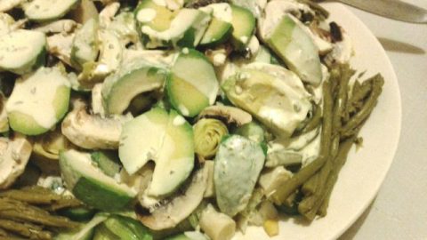 سلطة الهليون والفطر الصحية