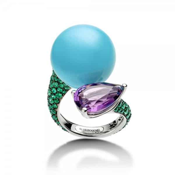 خواتم بأحجار الفيروز لإطلالة رمضانية فاخرة