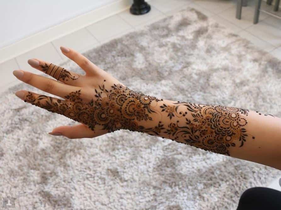 نقش حناء على اليد