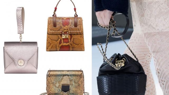 اكتشفي أجمل موديلات حقائب جلد الأفعى لهذا الموسم