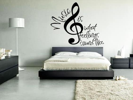 Desain Kamar Tidur Bertema Musik