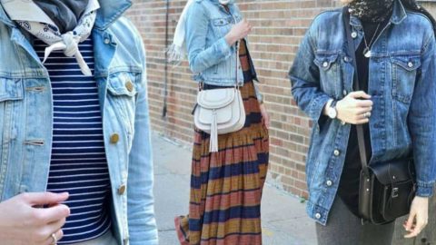للمحجبات: طريقة تنسيق جاكيت الجينز لموسم الربيع