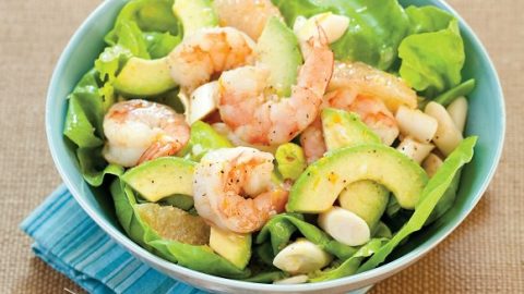 سلطة الأفوكادو والجمبري للريجيم