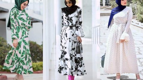 بالصور: أجمل موديلات الفساتين الطويلة  للمحجبات