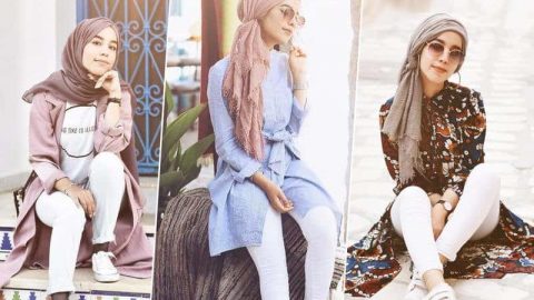 للمحجبات: طرق أنيقة لتنسيق البنطلون الأبيض بالصور