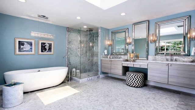 بالصور: تصاميم مودرن لأرضيات الحمام