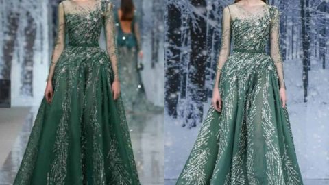 تصاميم فساتين سهرة منفوشة لشتاء 2019