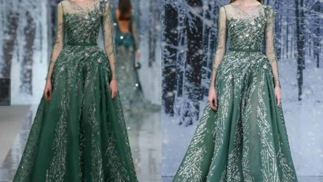 تصاميم فساتين سهرة منفوشة لشتاء 2019