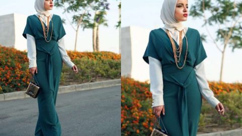 بالصور: أجمل تصاميم الجمبسوت المخمل للمحجبات