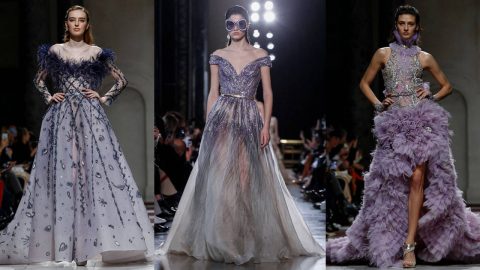 فساتين سهرة لمحبات اللون الأرجواني