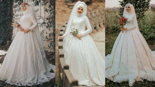 للمحجبات: أجمل تصاميم فساتين زفاف 2019