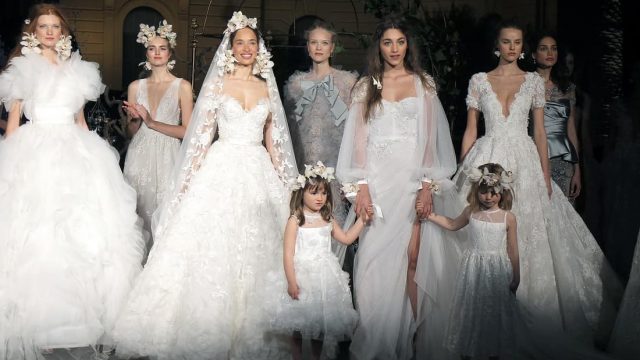 تصاميم رومنسية لفساتين زفاف ماركة ماركيزا Marchesa