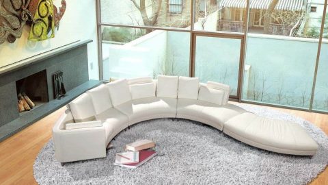 بالصور: أجمل تصاميم الكنب الدائري لغرف المعيشة