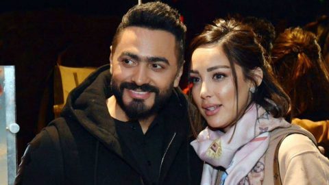 بالفيديو: تامر حسني وبسمة بوسيل يحتفلان بعيد ميلاد ابنتيهما في أجواء احتفالية!