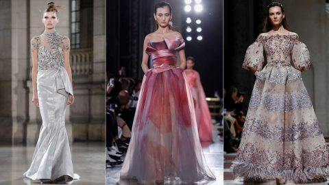 آخر الصيحات العالمية لفساتين السهرة بأنامل لبنانية