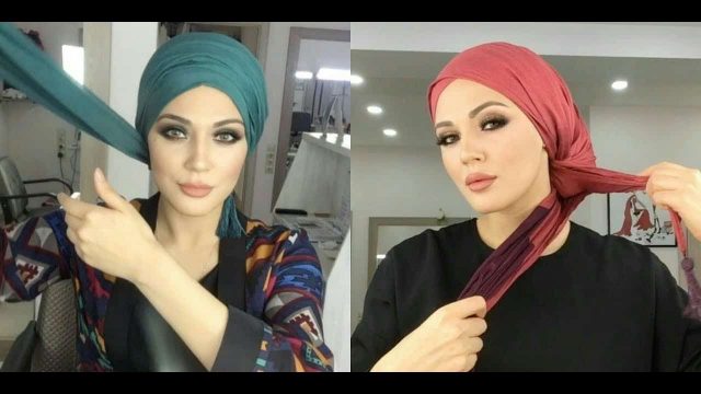 أفكار لفات حجاب جانبية أنيقة بالصورة
