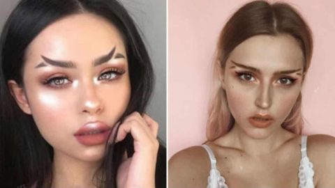 حواجب ذيل السمكة اختيار جريء وغريب