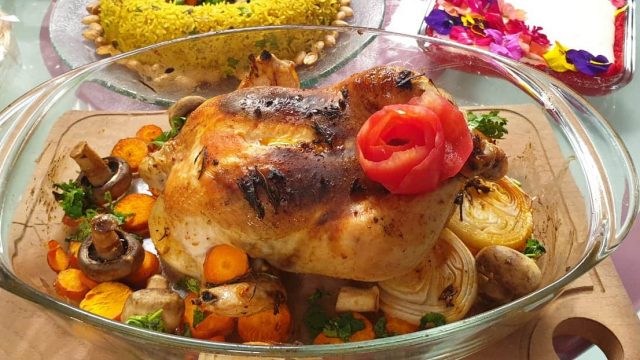 طريقة تحضير دجاجة مشوية