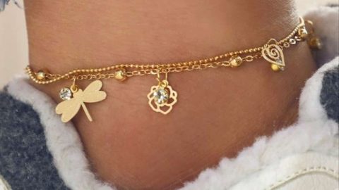 صور موديلات الخلخال بالأحجار، الخرز واللؤلؤ