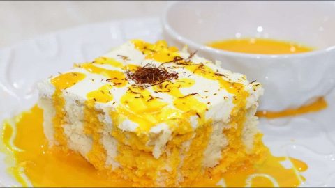 خطوات تجهيز صوص كيكة الزعفران