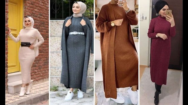 بالصور: فساتين شتوية للمحجبات