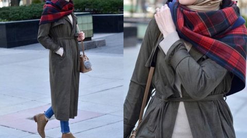 أفكار غير تقليدية لارتداء السكارف العريض