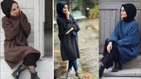 طرق مختلفة لتنسيق البلوفر الفضفاض في الشتاء