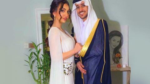 هبة حسين تخطف الأبصار بفستان زفاف من علامة Robetro Cavalli