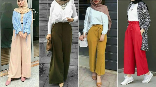 للمحجبات: أجمل الإطلالات البنطلون الواسع لخريف 2020