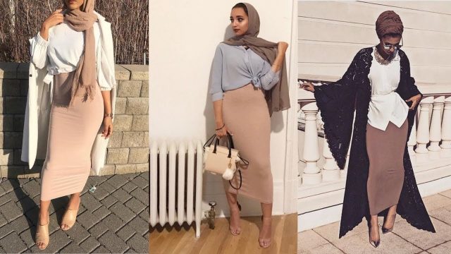 للمحجبات: جربي إطلالات التنانير الضيقة وطرق تنسيقها!