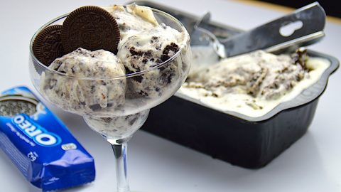خطوات تجهيز ايس كريم الأوريو