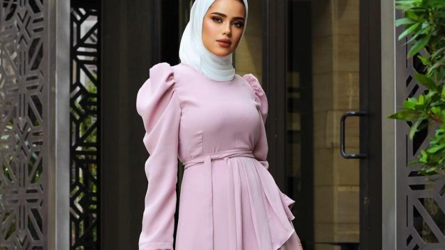 6 موديلات فساتين سهرة بأكمام منفوخة للمحجبات