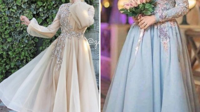 7 موديلات فساتين سهرات أنيقة للمحجبات