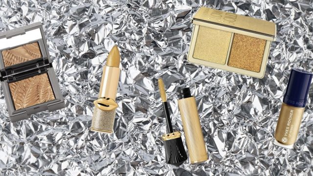 مستحضرات مكياج باللون الذهبي لإطلالة براقة في سهرة نهاية السنة
