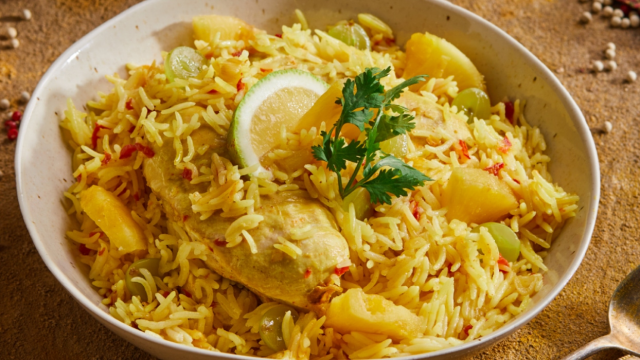 طريقة تحضير وصفة الأرز بالكاري والدجاج