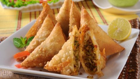 سمبوسة اللحم المفروم