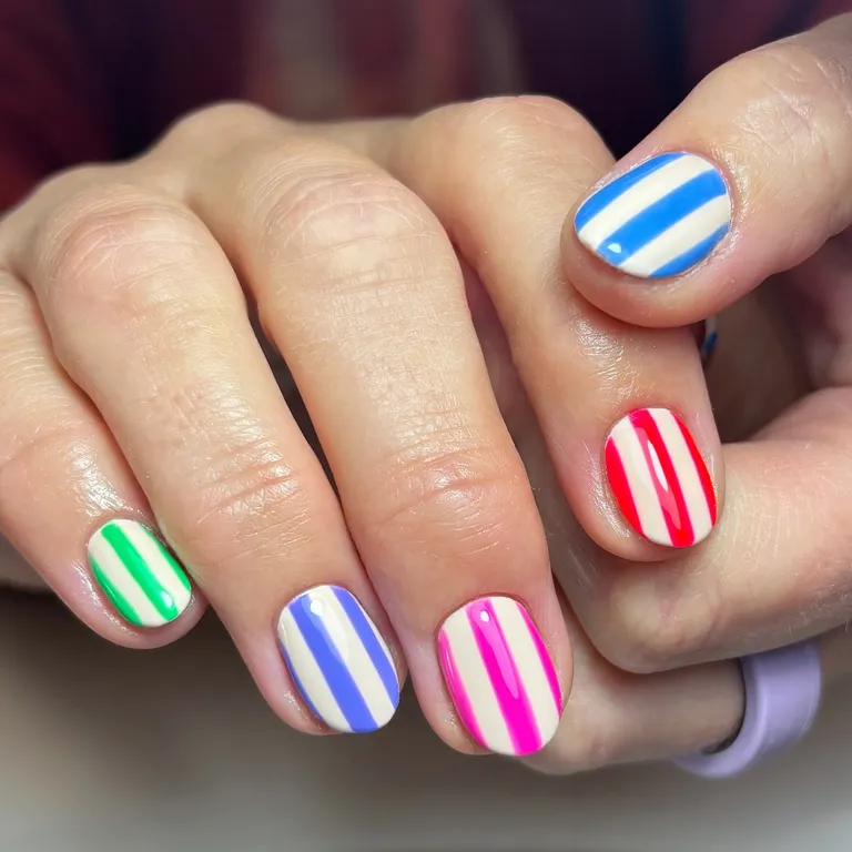 تصاميم الأظافر الـ Preppy